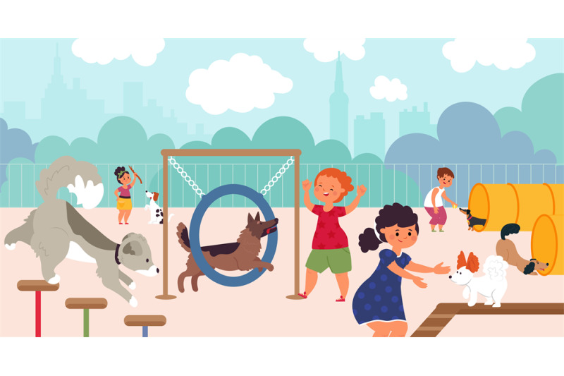 dog-playground-pets-walk-dogs-owners-on-city-park-cartoon-puppy-fri