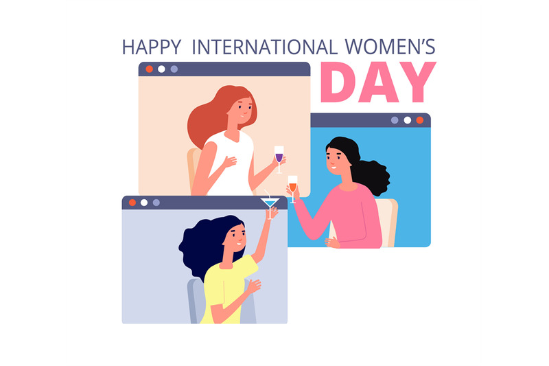 female-festive-time-girls-friends-womens-day-online-celebrating-fla