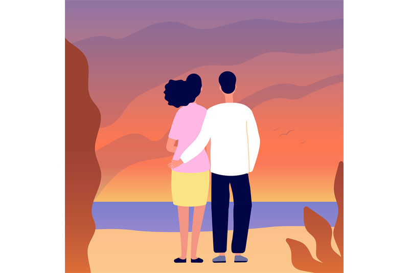 romantic-couple-date-hugging-on-sunset-tourists-in-love-look-on-moun