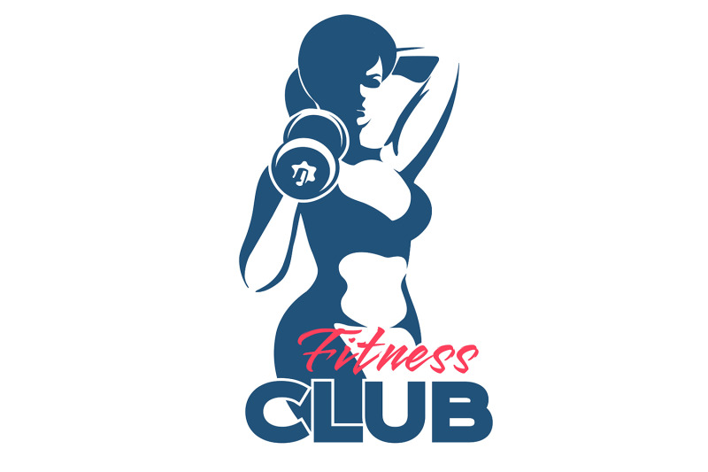 woman-posing-with-dumbbell-fitness-club-logo