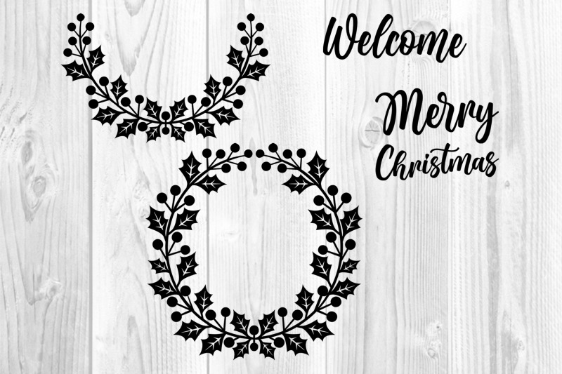 christmas-holly-wreath-laurel-monogram-svg-clipart-cut-files