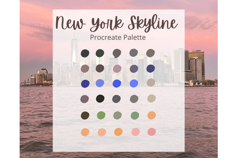 new-york-skyline-procreate-palette