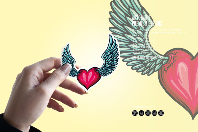 cute-heart-love-wings-tattoo-illustrations