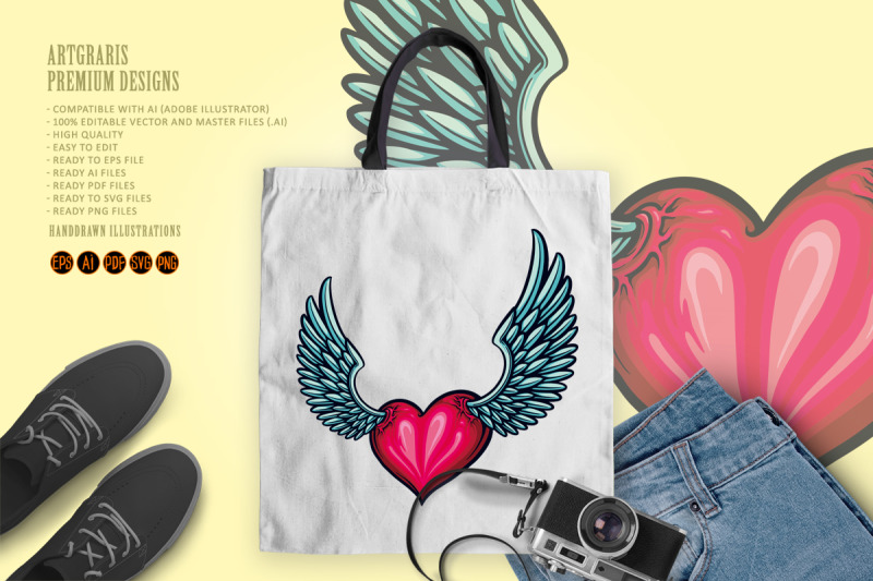 cute-heart-love-wings-tattoo-illustrations