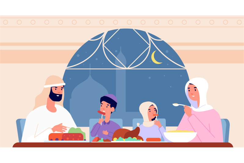 family-ramadan-dinner-arab-eat-gathering-at-home-for-iftar-party-ar