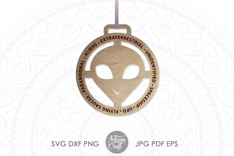 alien-christmas-ornament-svg-for-laser-cut-engrave-score