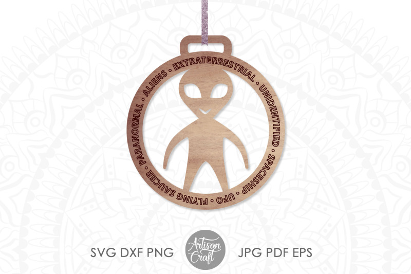 alien-christmas-ornament-svg-for-laser-cut-engrave-score