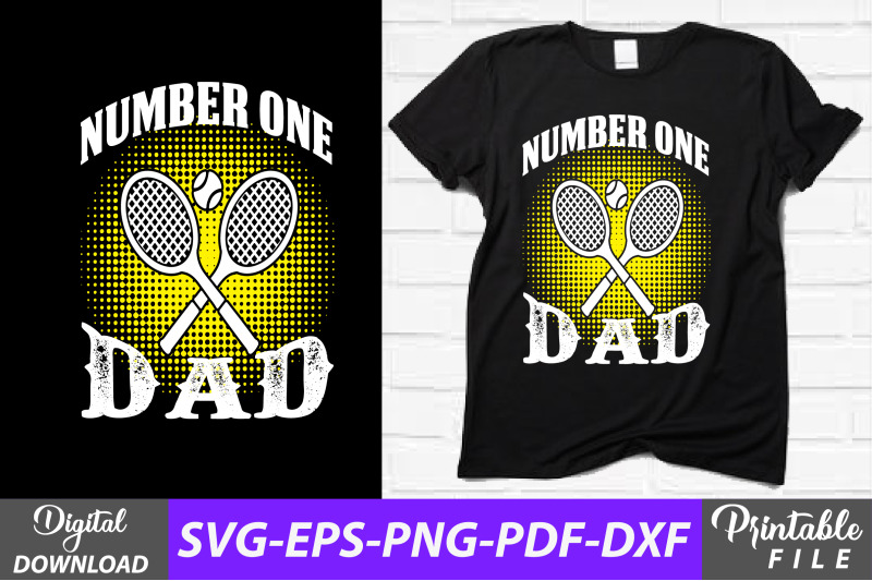 number-one-dad-tennis-tshirt-sublimation