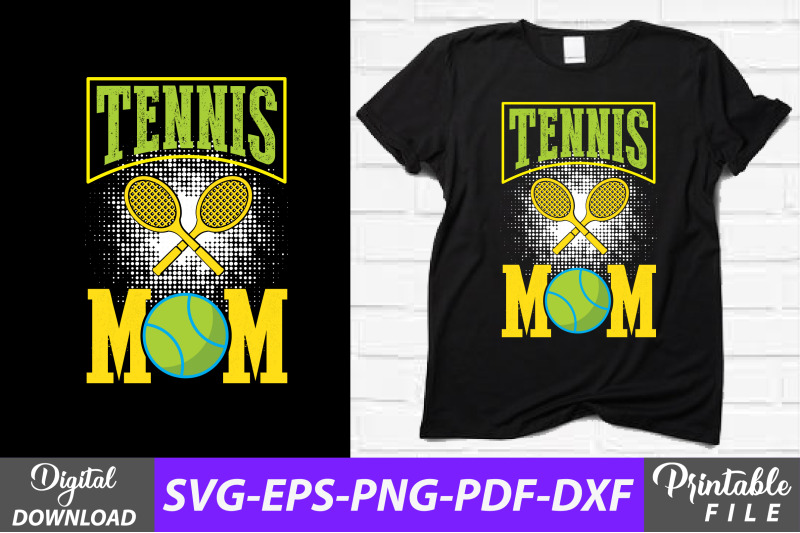 tennis-mom-t-shirt-sublimation-design