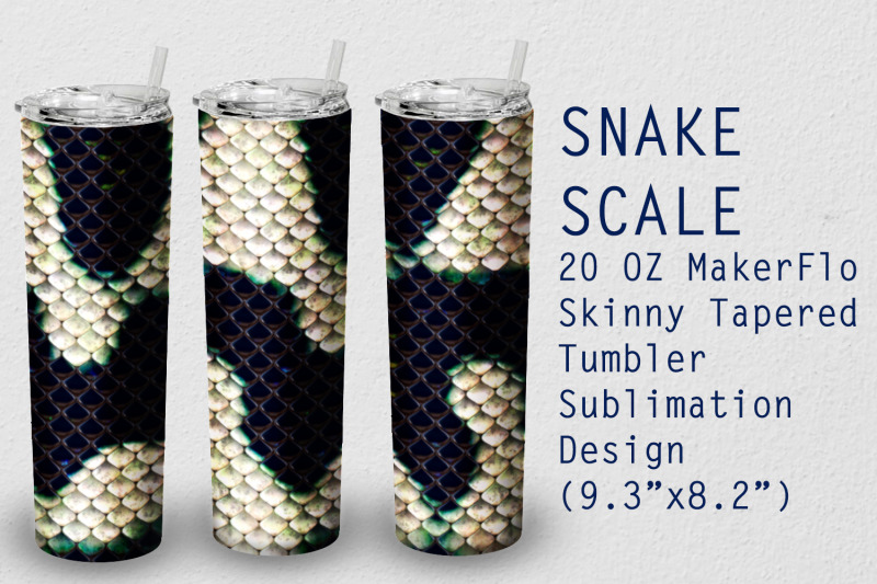 tumbler-tapered-20-oz-sublimation-snake-scale-wrap-design