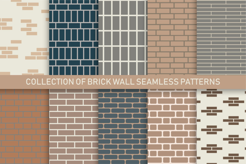 set-of-brick-wall-seamless-patterns