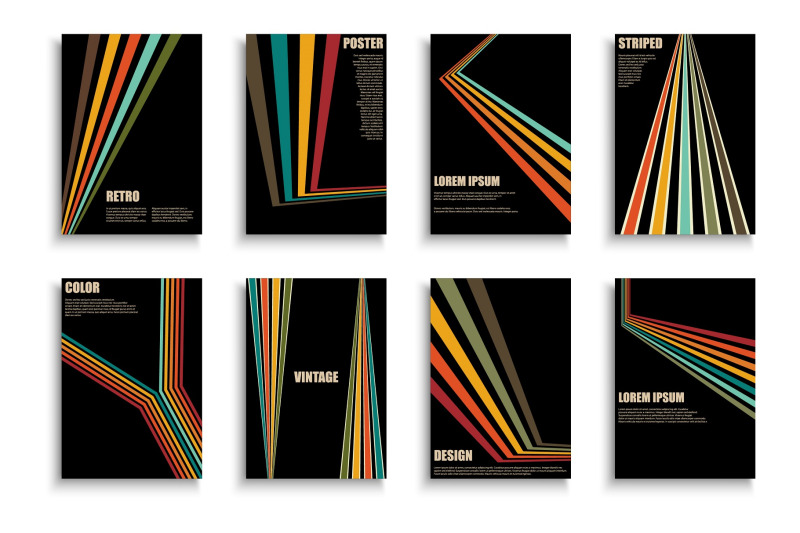 retro-colorful-striped-posters
