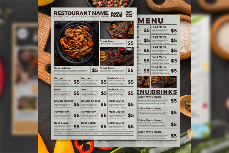 restaurant-menu-double-side