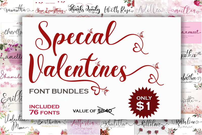 special-valentines-font-bundle