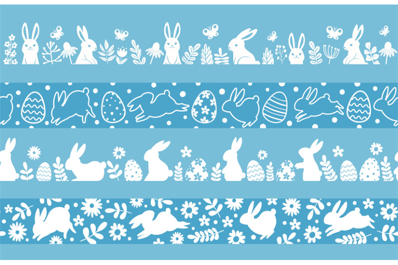 easter-silhouette-borders-with-bunny-eggs-and-flowers-spring-meadow