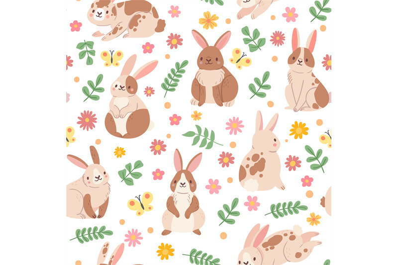 cute-cartoon-seamless-pattern-with-rabbit-flower-and-butterfly-sprin