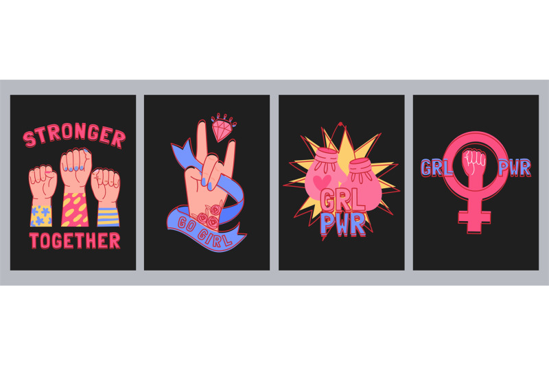 girl-power-t-shirt-prints-with-fists-and-feminist-slogans-fashion-app