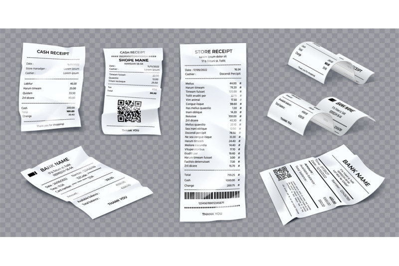 realistic-rolled-curved-and-crumpled-bank-and-shop-receipts-white-pa