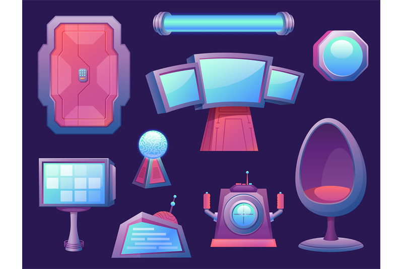 cartoon-futuristic-alien-space-ship-room-interior-elements-spaceship