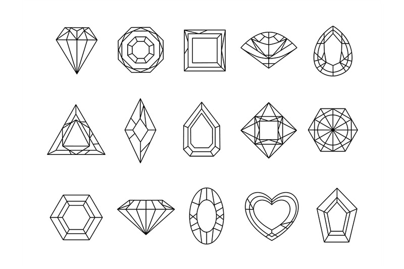 gem-diamond-crystal-and-jewel-stone-shapes-line-icons-outline-emera