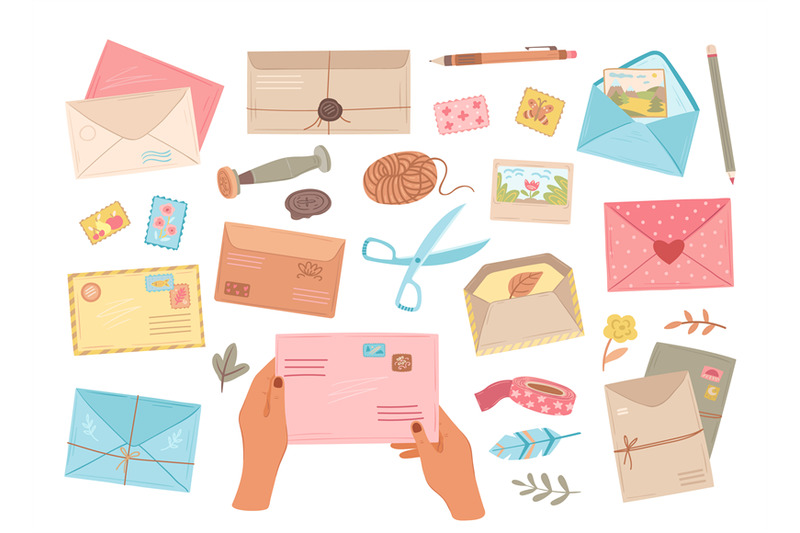 different-envelopes-letter-in-envelope-postcard-delivery-and-handmad