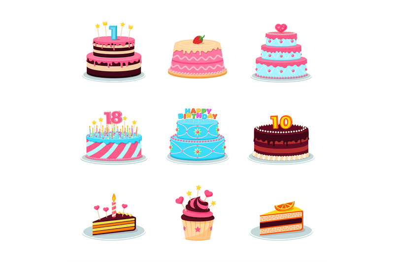 birthday-cakes-set-party-cake-anniversary-candles-cupcake-homemade