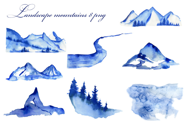 winter-mountain-landscape-watercolor-clipart