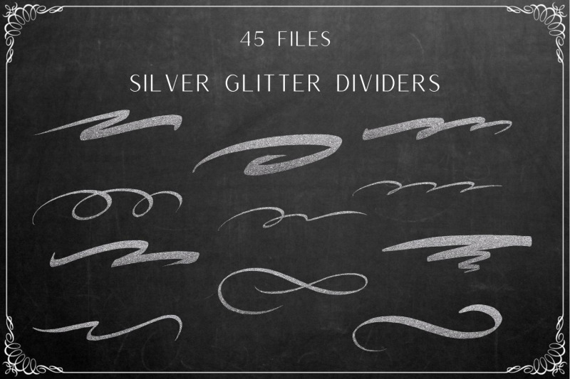 silver-glitter-page-dividers-and-borders