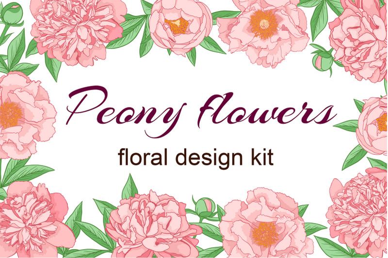peony-flowers-design-kit