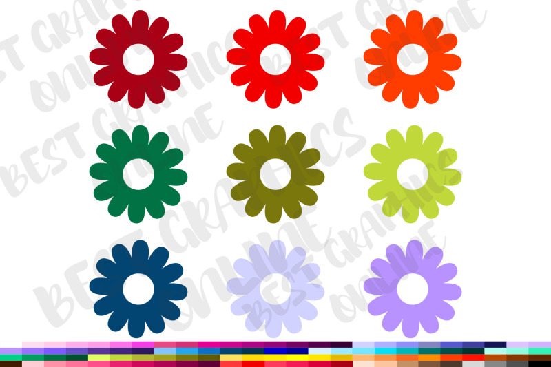100-flowers-planner-sticker-clipart-rainbow-flower-clipart