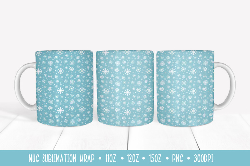 winter-snowflakes-mug-sublimation-design-ice-blue-mug-wrap