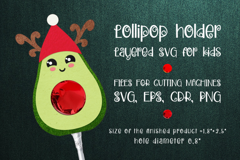 avocado-christmas-lollipop-holder-template-svg