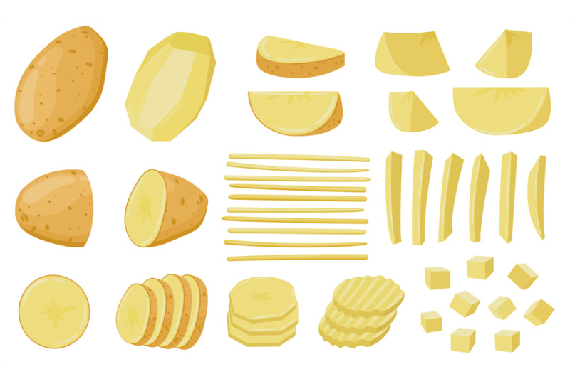 cartoon-sliced-potatoes-chopped-wedges-and-straws-raw-potato-peeled