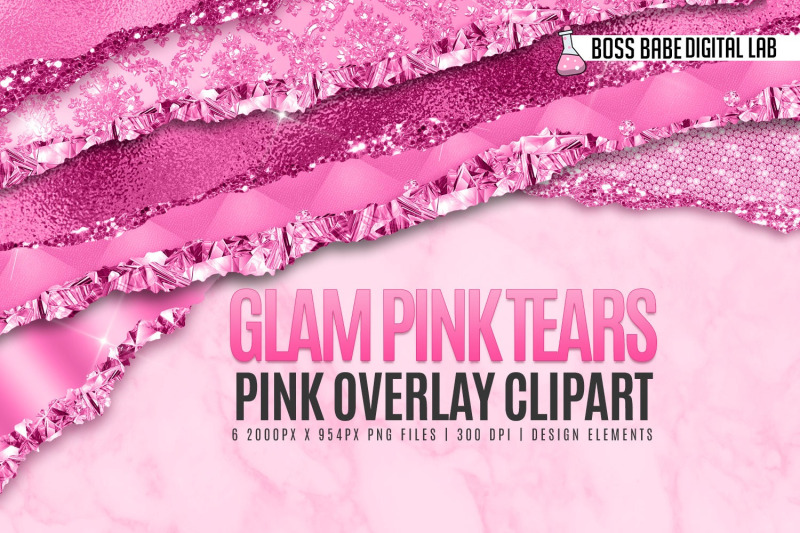 glam-pink-tears-clipart