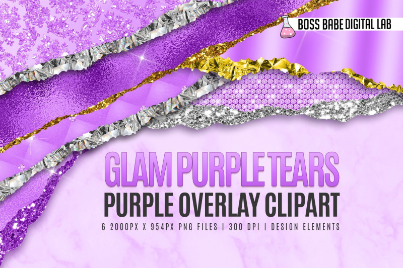 glam-purple-tears-clipart