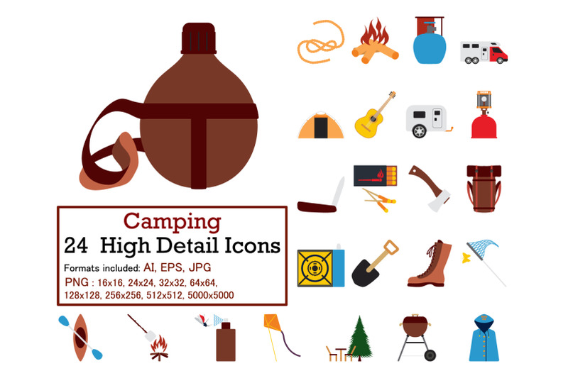 camping-icon-set