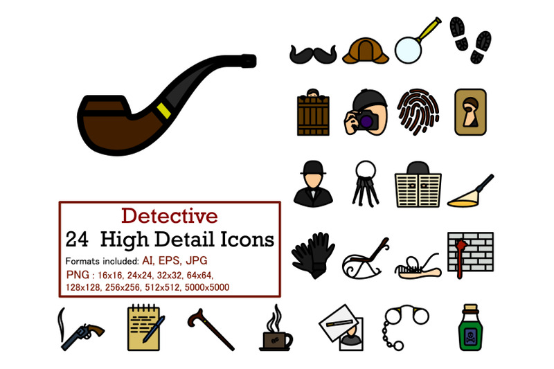 detective-icon-set