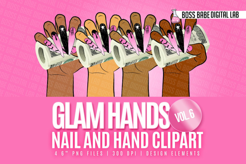 glam-nail-hands-clipart