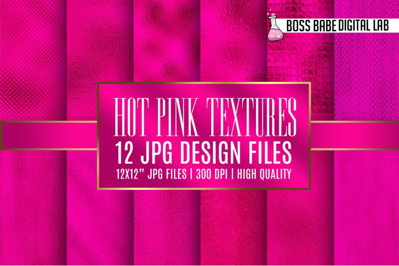 hot-pink-metallic-foil-textures