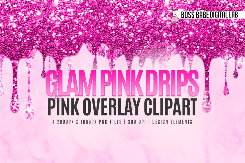 glam-pink-drips-clipart