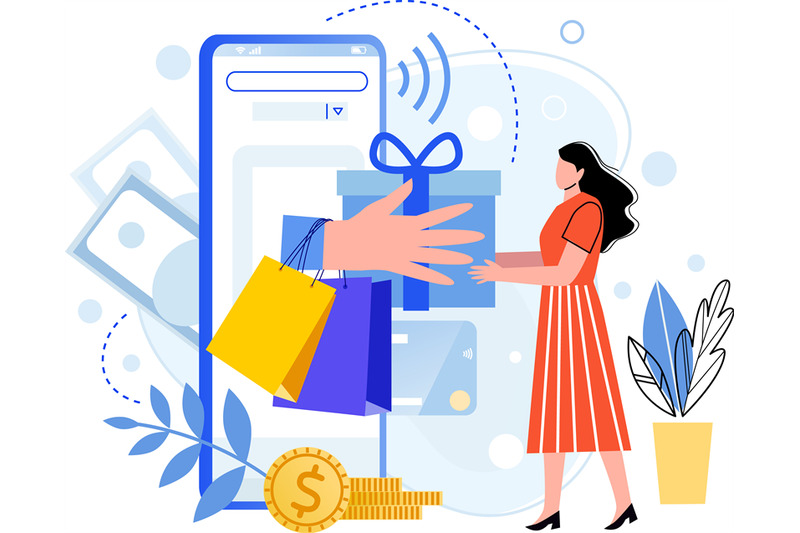 gift-or-reward-from-online-shop-buying-and-shopping