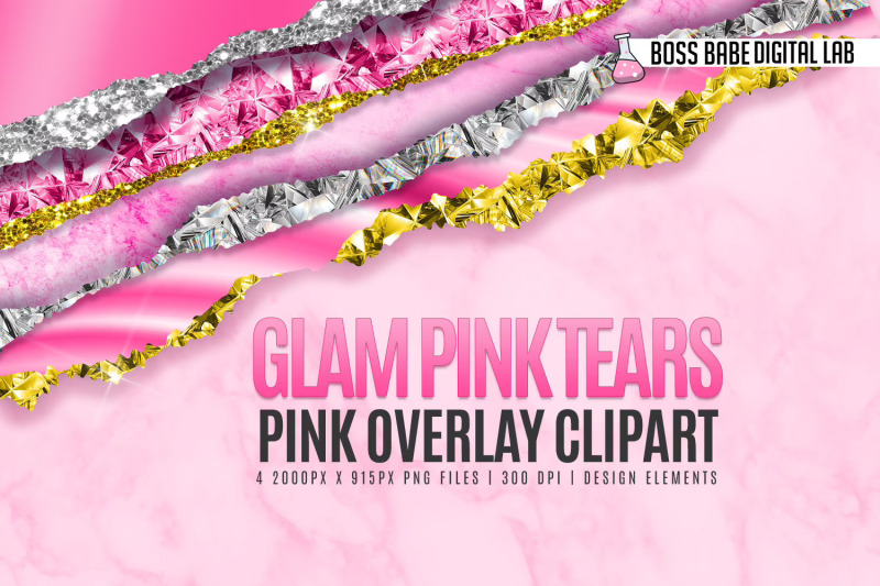 glam-pink-tears-clipart