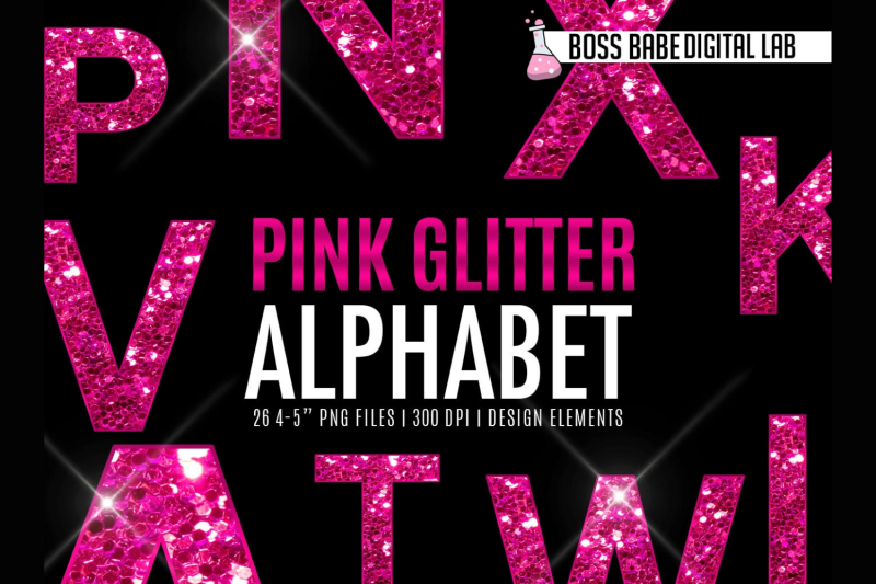 pink-glitter-alphabet-clipart