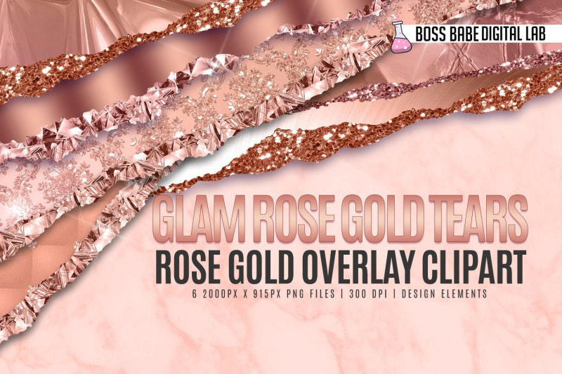 glam-rose-gold-tears-clipart