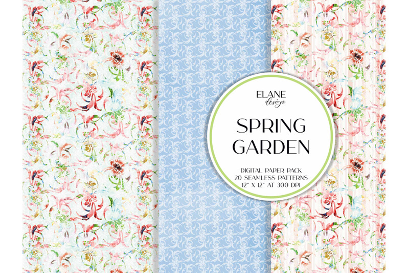 spring-garden-digital-paper-pack