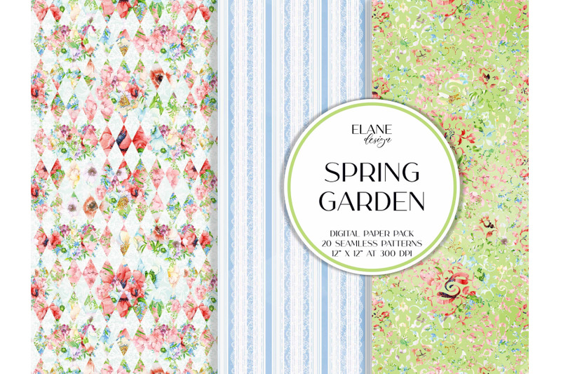 spring-garden-digital-paper-pack