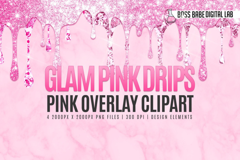 glam-pink-drips-clipart