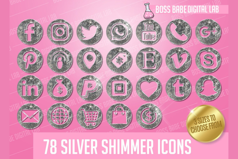 silver-shimmer-icon-kit