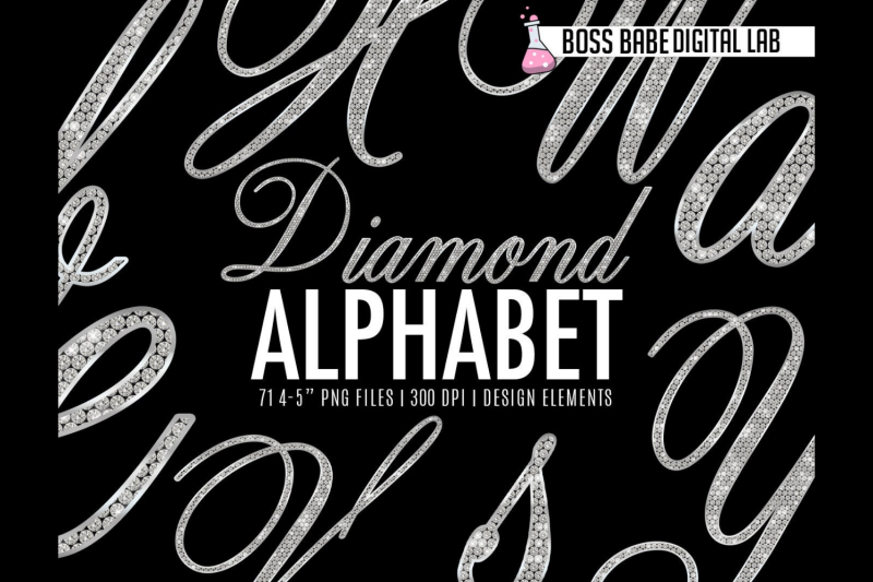 silver-diamond-alphabet-clipart