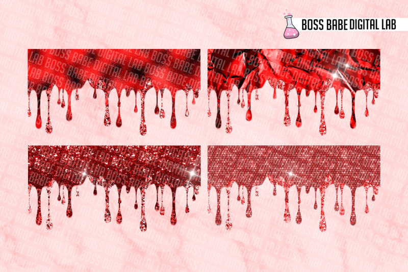 glam-red-drips-clipart